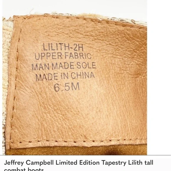 Jeffrey Campbell size 6.5 limited edition lilliath fair tapestry punk Boots - Picture 7 of 7